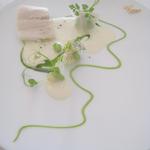 エスキス - マナガツオ　アサリとカリフラワー？のソース