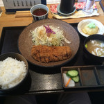 牛かつ いち華 - 牛カツ定食1300円