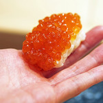 初音鮨 - 標津（しべつ）のいくらの握り