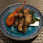 座屋 - 物部川の手長海老・うつぼの唐揚げ・四万十川のあおさのりの天ぷら
