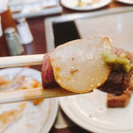 磐梯 - シャトーブリアン、ニンニク、山葵
      最強の食べ方でしょう