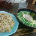 長浜や - 160910炒飯ラーメンセット750円