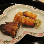 青華こばやし - 28年9月　鰻白焼き　山葵醤油