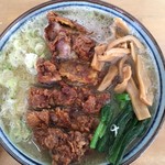 食い味の道有楽 - 丸鶏スープ(塩味)ラーメン、排骨はイベリコ豚