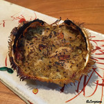 千陽 - 毛蟹の甲羅焼