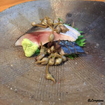 千陽 - 上は軽～い酢〆、下は焼霜