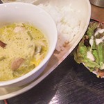 手打ちそば八轟 - まかないグリーンカレー