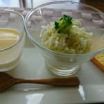カフェベビーティアーズ - 2.16.9.10前菜　人参の冷製スープ　コールスロー