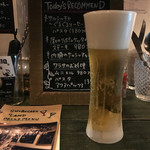 BEER　Draft Beer（カールスバーグ）500yen.