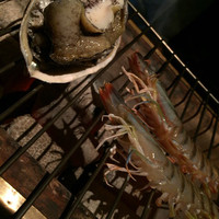 はまじま - アワビの残酷焼きと車海老の串焼き
