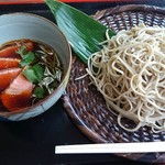 笹谷高原荘 - 炙りニジマスのつけそば￥1080