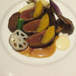 マッシュルーム - マグレ鴨のロースト ビガラードソース