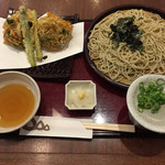 そば処 蕎旬 - かき揚げとざる蕎麦のセット