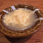 千陽 - 幸神目抜けの出汁で玉〆スープ