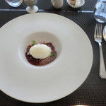 レ クルール - 無花果のコンポートとヨーグルトのシャーベット