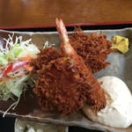 まるいち亭 - ランチのミックスフライ