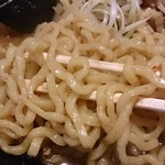 味噌乃マルショウ - 2016/9/10 千日味噌ラーメン810円＋大盛108円（麺固め）麺アップ