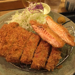 Ton Kyuu - やまと豚ロースかつ&サーモンフライ定食