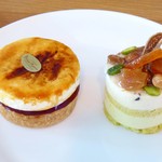 フランス菓子ペシェ・ミニヨン - カマンベールチーズのシブストとモンテリマール