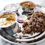 Brinjal Kuzhambu・Mutton Keema Dry