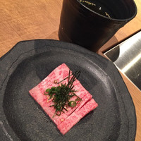 炭火焼肉 なかはら - 肉そうめんから悶絶コースはスタート。