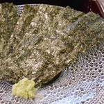 手打ち蕎麦 仙太郎 - そばがき　海苔付　山葵醤油でいただく
