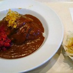 淡路島カレーすぱいす - スタウトポークビーンズカレー４辛に玉ねぎサラダ