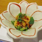 美味いもん屋 わ多なべ - 地鶏と北あかりの和えもの