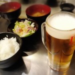 ★ご飯・サラダ・味噌汁&生ビール(エビス)