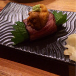 肴ダイニング心 - ウニと和牛の贅沢巻き
