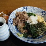 山しげ - 肉ぶっかけそば@780