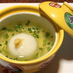 純和風旅館泉屋 - 【夕食】里芋をすりおろしたものを蒸してあんかけにしています。身体が温まる！