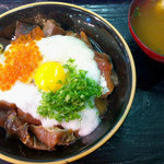 山芳亭 - マグロのヅケ山かけ