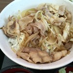 陣屋サガミ - 「しんしろセット」（800円）の豚生姜焼丼