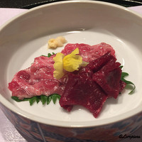 お料理 七草 - 鯨の赤肉と超稀少な鹿の子の造り