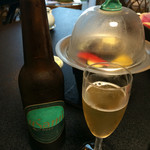 竹林庵みずの - 宇佐美ビールとアワビ