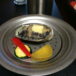竹林庵みずの - アワビのバター蒸し