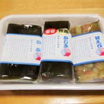 Sushi Kou - 昆布〆３点セット（かじき・いか・甘えび）。2852円＋税