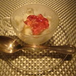 エル ブランシュ - ヨーグルトのソルベとブルーベリーのジュレ