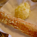 手造りうどん 楽々 - 竹玉天を別添えで