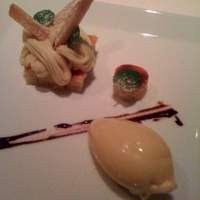 レストラン ヒロミチ - さつまいものモンブランと芝麻醤のアイスクリーム