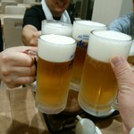 ステイイン 鈴家 - まずはは生ビールでカンパーイ！