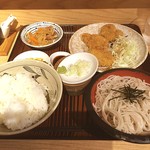 やぶ信 - ランチ(ヒレカツと冷たい蕎麦のセット)