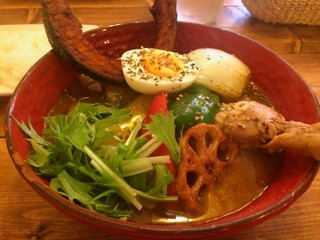 cafe&bar monjiro - チキン野菜スープカレー辛口