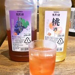 しゃぶ葉 - 巨峰の果実酒と桃の果実酒をブレンド　何故か苺シロップの味に