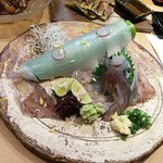 心斎橋神楽 - 新鮮！イカのお造り♪