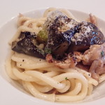 アンティカ オステリア バーチョ - 鶏セセリ・秋茄子・パルミジャーノ・ピーチ