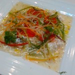 レストラン ルボワール - [料理] 前菜 鯛のカルパッチョ 全景♪ｗ