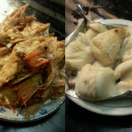 大衆料理　川治 - 左　カサゴの唐揚げ
      右　白子焼き