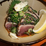 オカヤ食堂 - 戻りかつおのたたきです。最高の品質でしたよ☆